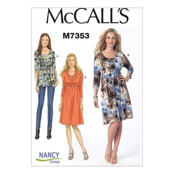 McCall's M7353 Misses 6 to 14 Nancy Zieman Top and Dress Uncut Sewing Pattern - Picture 3 of 4